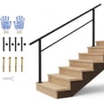 Outdoor Stair Handrail Kit, Aluminum & Iron Construction for Porch ...
