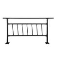 thumbnail image 1 of Outdoor Stair Railing, 1-5 Steps Wrought Iron Handrail Adjustable Exterior Handrails with Fence, Concrete Step Railing Kit, Matte Black, 1 of 7
