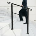thumbnail image 1 of Outdoor Stair Railing, 3-Step Outdoor Step Rail, Step Metal Exterior Railing, 39in Height, 1 of 19