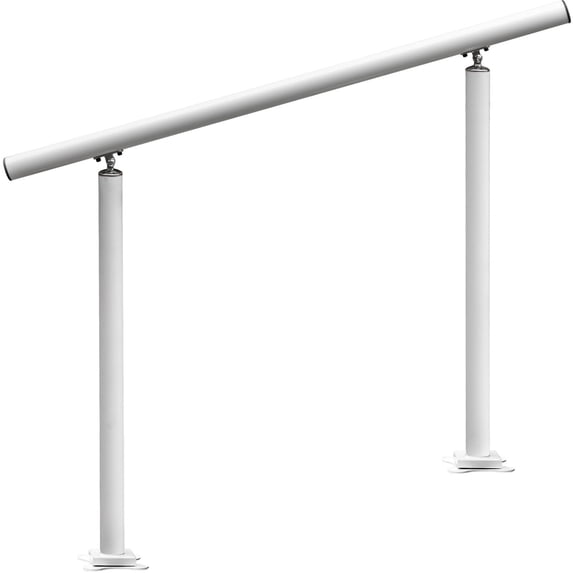 Whit Porch Railing Outdoor Stair Railing Kit, 4 FT Handrails 1-4 Steps, Adjustable Angle ...