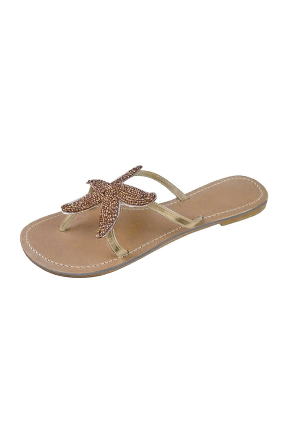 Outdoor Starfish Sandals Women Clip Toe Flat Breathable Summer Beach Casual Flats