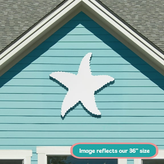 Outdoor Starfish Wall Decor, PVC Starfish Beach House Decoration, Weatherproof Coastal Wall Art for Pool, Shed, Nautical Ocean-Themed Hanging Sign, 3 Foot