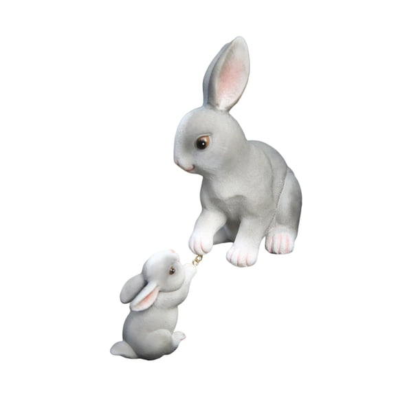 Outdoor Statues and Sculptures Bunny Sculptures Animal Waterproof Yard Decorations Garden Figurines for Bookshelf Desktop Landscape Indoor