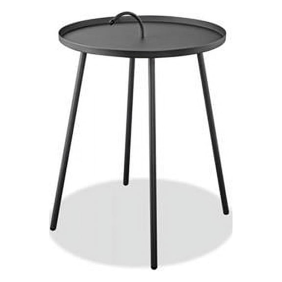 Outdoor Steel Side Table in Black Finish