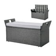 thumbnail image 1 of Outdoor Storage Bench PE Rattan 40Gal Deck Box - Waterproof Patio Seat & Storage, 1 of 9