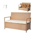 thumbnail image 1 of Outdoor Storage Bench PE Rattan 70 Gal Deck Box - Waterproof Patio Seat & Storage, 1 of 9