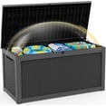 thumbnail image 1 of Outdoor Storage Box 55 Gallon Deck Box (Indoor & Outdoor) Lockable UV Resistance Waterproof Resin Storage Bin Storage Box for Outdoor,Patio Storage(Black) : Patio, Lawn & Garden, 1 of 10
