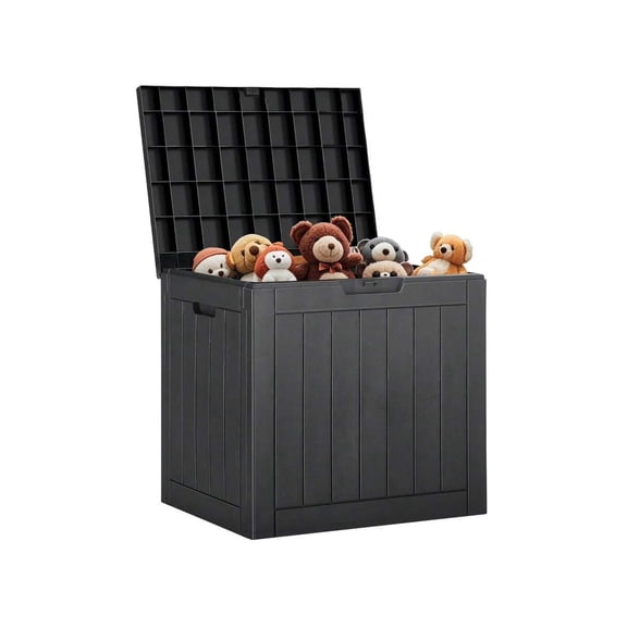 Outdoor Storage Box For The Courtyard, 31-Gallon Large-Capacity Waterproof And Sun-Resistant Resin Storage Container, Suitable For Both Indoor And Outdoor Use