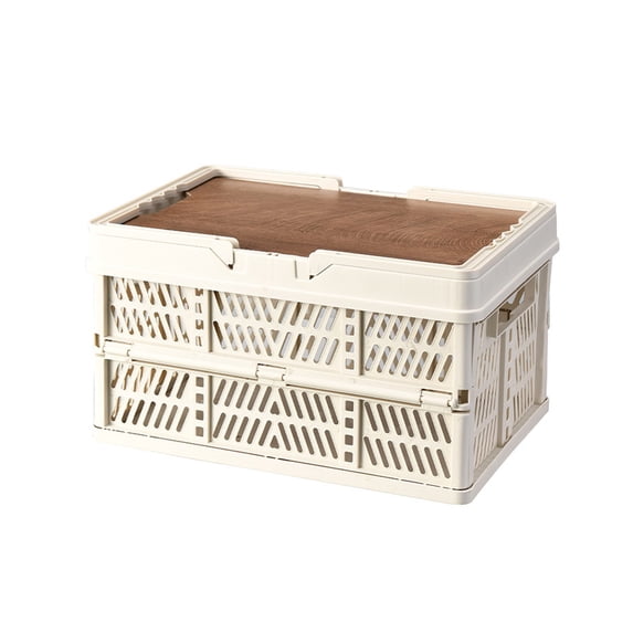 Outdoor Storage Box, Multifunctional Foldable and Stackable Organizer with Detachable Tray, Portable Waterproof Container for Camping, Picnics, and Outdoor Adventures