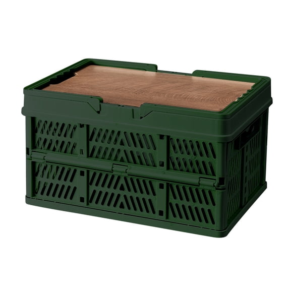 Outdoor Storage Box, Multifunctional Foldable and Stackable Organizer with Detachable Tray, Portable Waterproof Container for Camping, Picnics, and Outdoor Adventures