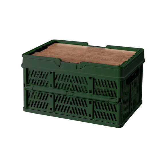 Outdoor Storage Box, Multifunctional Foldable and Stackable Organizer with Detachable Tray, Portable Waterproof Container for Camping, Picnics, and Outdoor Adventures