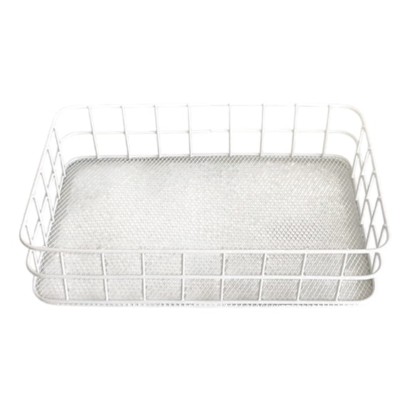 Outdoor Storage Box - Stainless Steel Kitchen Storage Container with Lattice Drainage for Organizing Fruits, Vegetables, and Small Items, 9.84 x 6.30 x 2.24 in