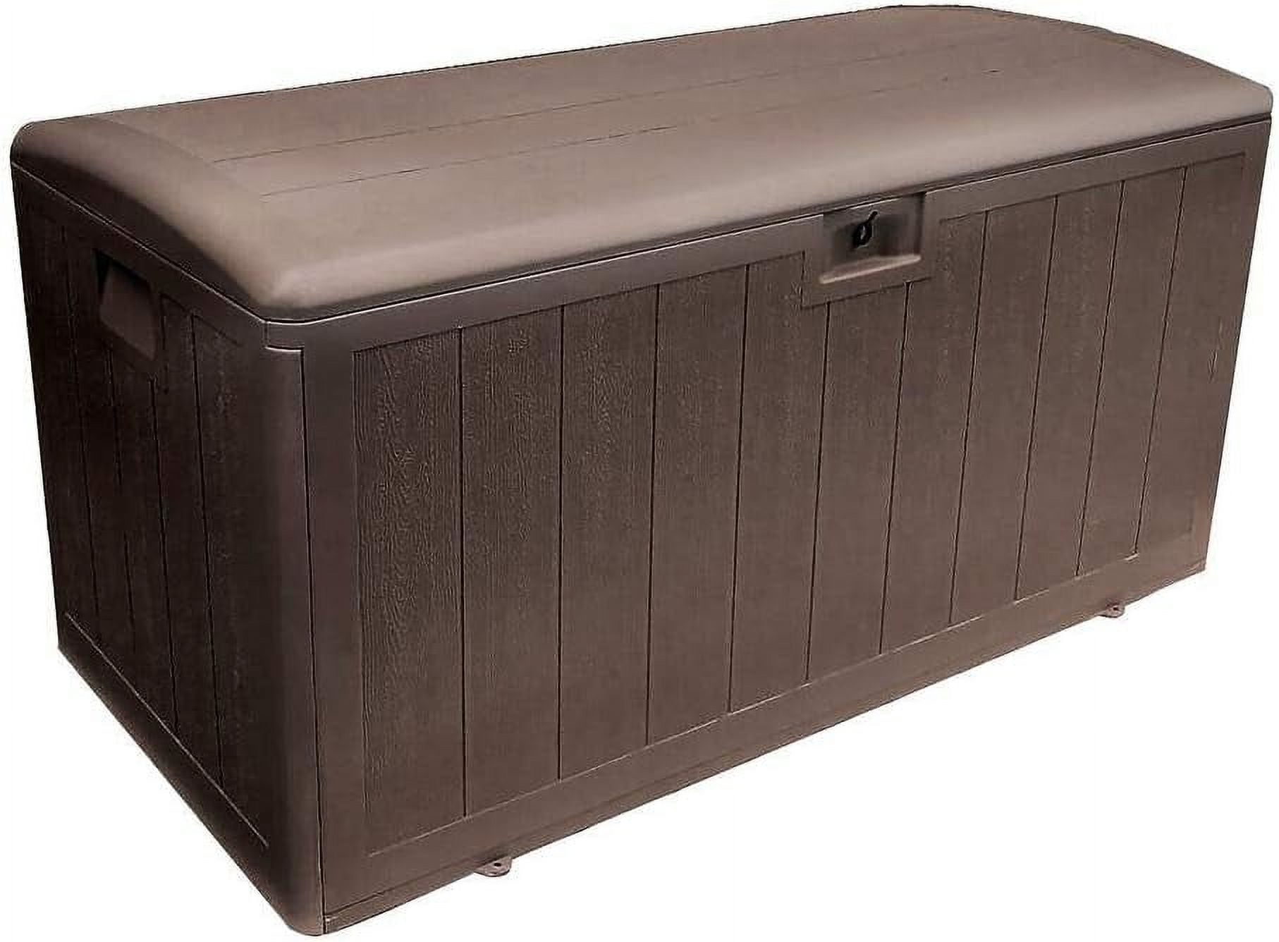 Outdoor Storage Deck Box, Standard Closure, 105 Gallon, Java - Walmart.com