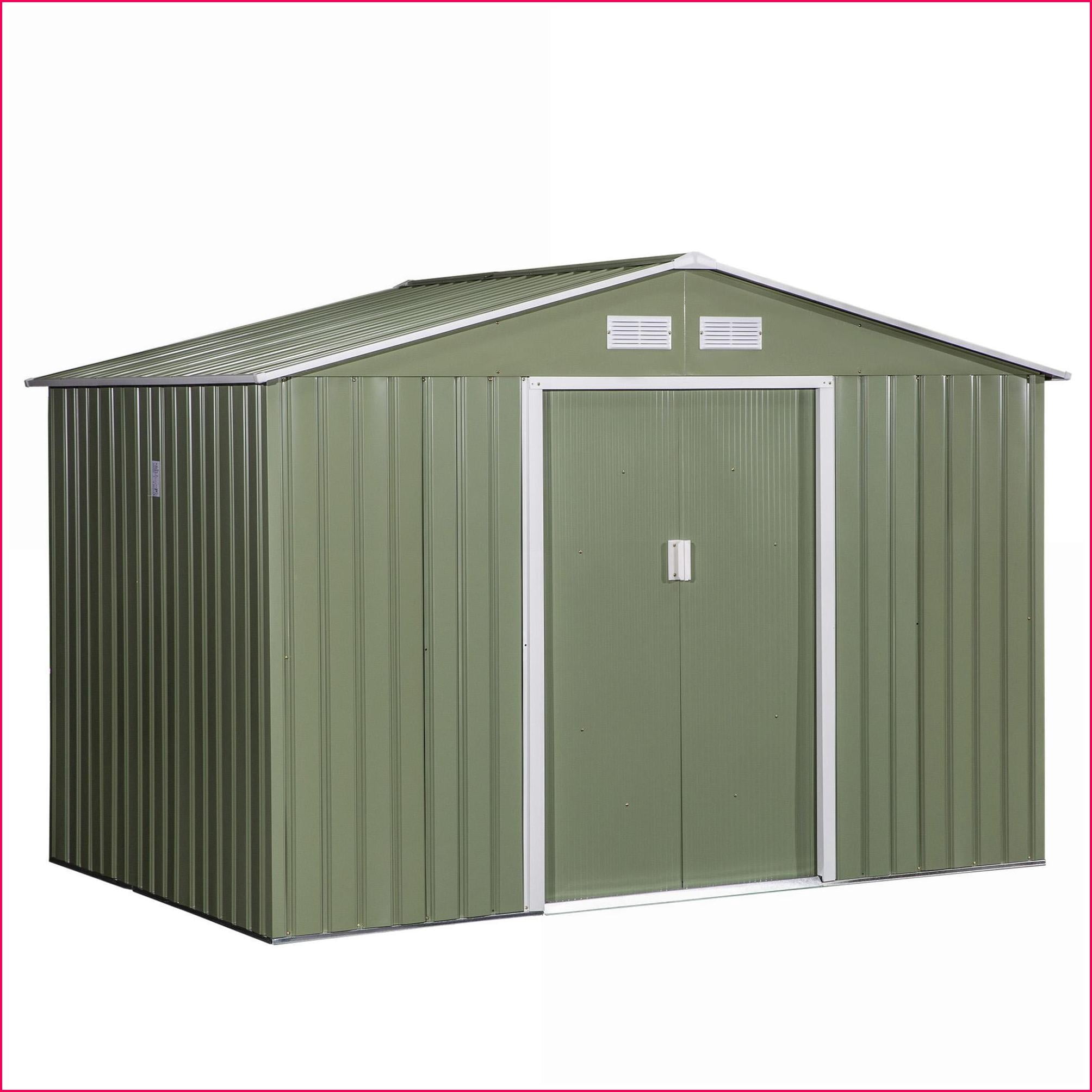 Rectangular Sherd Outdoor Storage Shed, 9' x 6', Forest Green, with Foundation, 4 Vents ...