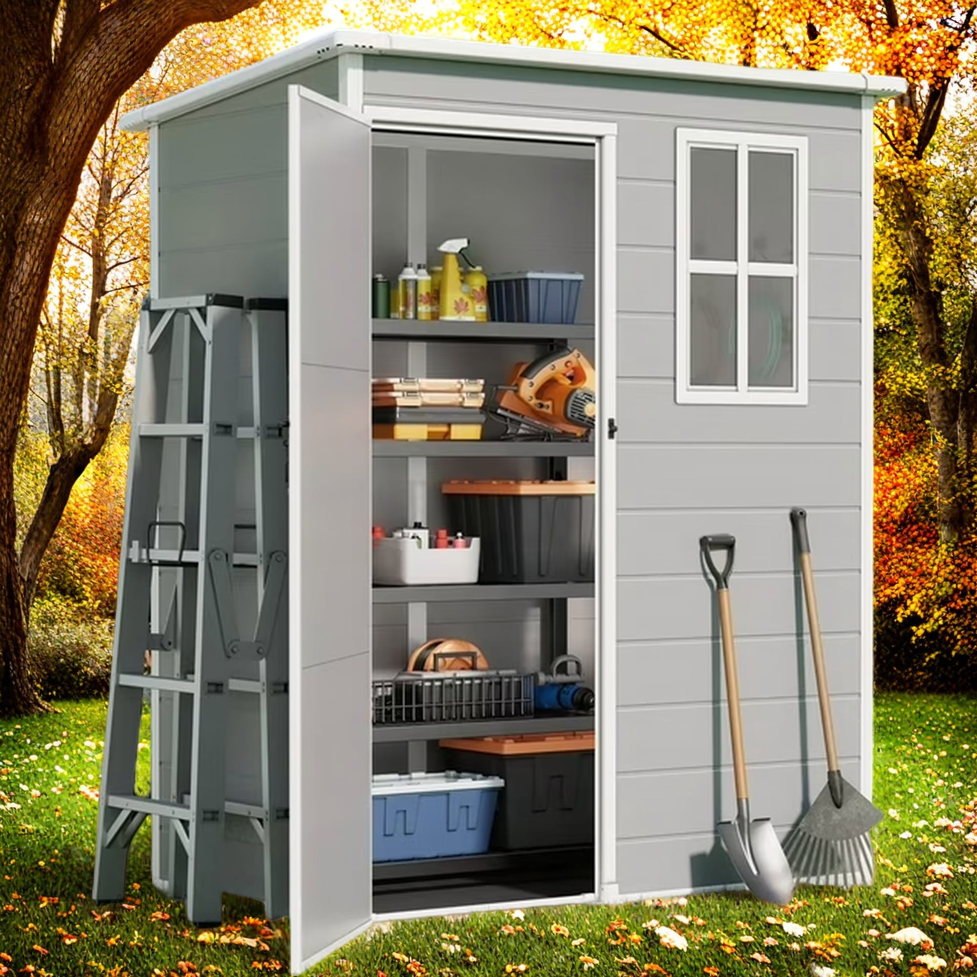 Customer reviews for Outdoor Storage Shed, Lofka 5X3 FT Resin Storage