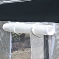 thumbnail image 1 of Outdoor Storage Shed Outsunny 10' x 7' x 7' Walk-In Greenhouse, Outdoor Garden Warm Hot House with 4 Roll-up Windows, 2 Zippered Doors and Weather Cover, White,Small Storage Shed, 1 of 10