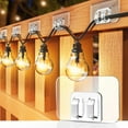 thumbnail image 1 of Outdoor String Light Hooks 50 Pack with Adhesive Tape - Damage Free, Tool Free, Hole Free, Waterproof, UV Resistant, Perfect for Christmas and Yard Decorations!, 1 of 8