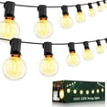 Outdoor String Lights 100Ft(50*2Pack) With 52 Bulbs Led Outdoor String