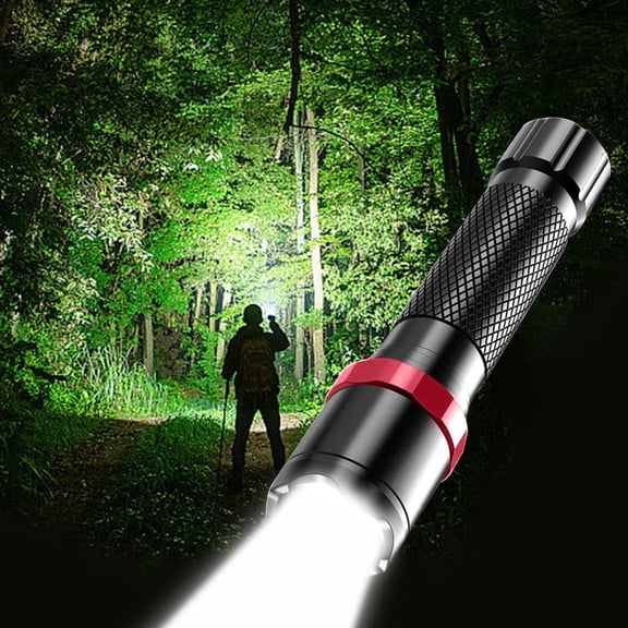 Outdoor Strong Light Rechargeable Flashlights,4inch Telescopic Emergency Flashlight,3 Light Molds,Light Distance of 200 Meters,for Camping, Outdoor, Emergency, Inspection