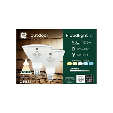 GE Outdoor Style PAR38 5 White Tones 90W (2-Pack)