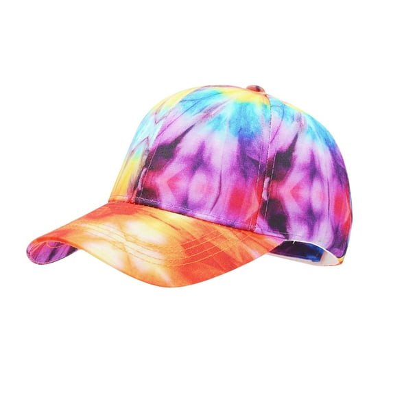 Outdoor Summer Sun 3D Printed Baseball Cap for Men and Women - Adjustable Snapback Tie Dye Hat for Adventure