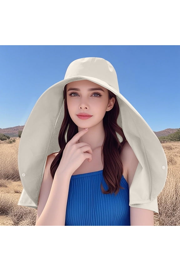 Outdoor Sun Hat Full Face Shawl Integrated Women's Summer Fisherman Neck Shield Cycling Travel Cap