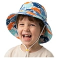 thumbnail image 1 of Outdoor Sun Hat For Toddler Baby Kids Fishing Hat Breathable Sun Hat Beach Hat Baby Sun Hat Kids Summer UPF 50+ Toddler Bucket Hat Wide Brim Adjustable Beach Hats for Boys Girls Age, 1 of 9