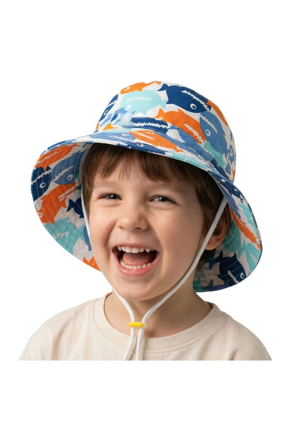Outdoor Sun Hat For Toddler Baby Kids Fishing Hat Breathable Sun Hat Beach Hat Baby Sun Hat Kids Summer UPF 50+ Toddler Bucket Hat Wide Brim Adjustable Beach Hats for Boys Girls Age