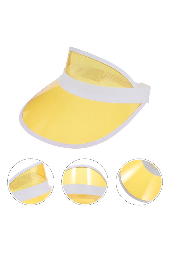 Outdoor Wide Brim Sun Hat for Women Men, Transparent Sun Visor, UV Beach Hat, Stylish Sun Blocking Cap