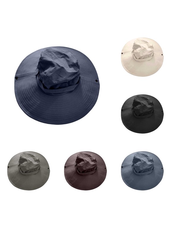 Outdoor Sun Hat with A Wide Brim Covering The Face Fishing Mountaineering Hat Casual Breathable Fisherman Hat Techno Cap