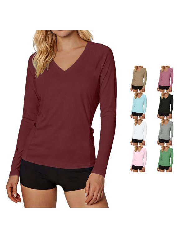 Outdoor Sun Long Sleeve Shirt for Lightweight Hiking Shield Top Wicking UPF Performance Tee Burnout Tee Shirts 2XL