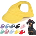 thumbnail image 1 of Outdoor Sun Protection Hood for Dogs, 2026 New Adjustable Dog Sun Protection Baseball Hat Cap, Pet Baseball Hat Cap Visor Sunbonnet Outfit with Ear Holes for Small Medium Dogs(Yellow,XL), 1 of 5