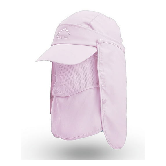 Outdoor Sun Protection Visor Cap Fishing Hat Baseball Cap with Neck Face Mask Flap Cover