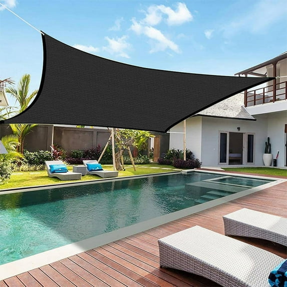 Outdoor Sun Shade Sail, 6.5x9.8ft Rectangle Canopy Sun Shade Sail, UV Block Green Sunshade for Patio Backyard Lawn Garden Swimming Pools Outdoor Activities
