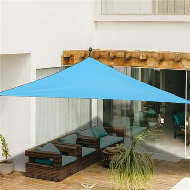 Outdoor Sun Shade Sail Canopy,UV Block Protection Triangle Shade Sail for Garden,Patio,Backyard,10' x 10' x 10',Blue
