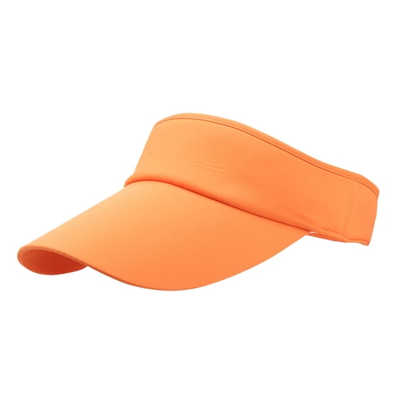 Outdoor Sun Visor Hat for Women and Men, Long Brim Empty Top Sun Hat, Breathable UV Protection Sports Cap for Golf, Running, Tennis Orange