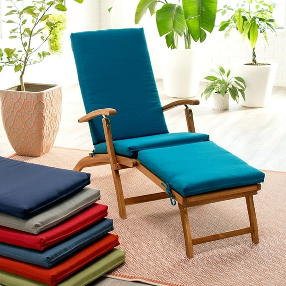 Wholesale Teak Custom Sunbrella Fabric Cushion, Water-Resistant, Steamer Lounger Cushion, Plain