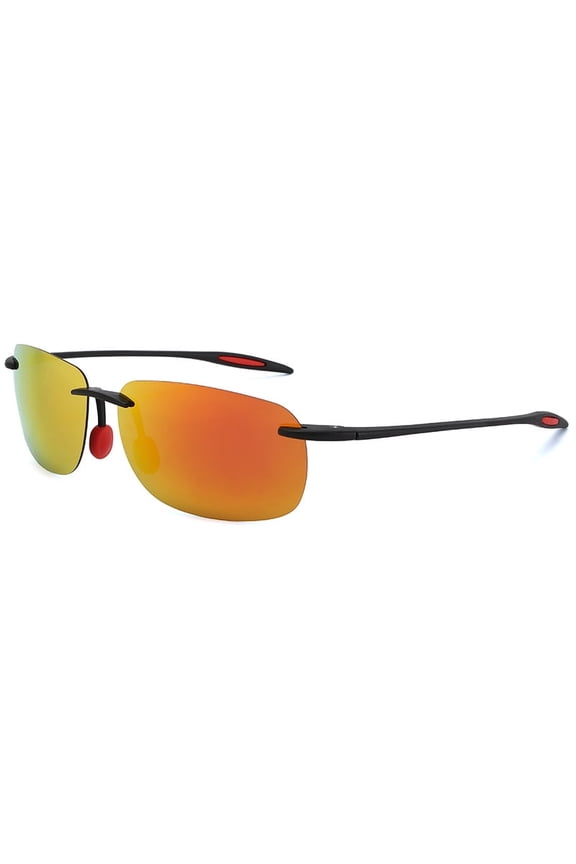 Outdoor Sunglasses Polarized Memory Flexible Frame Foldable Rimless UV Protection Classic Retro Designer Style for Cycling Running/Fishing/Golf/Cycling/Outdoor Activities