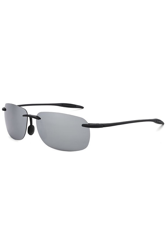 Outdoor Sunglasses Polarized Memory Flexible Frame Foldable Rimless UV Protection Classic Retro Designer Style for Cycling Running/Fishing/Golf/Cycling/Outdoor Activities
