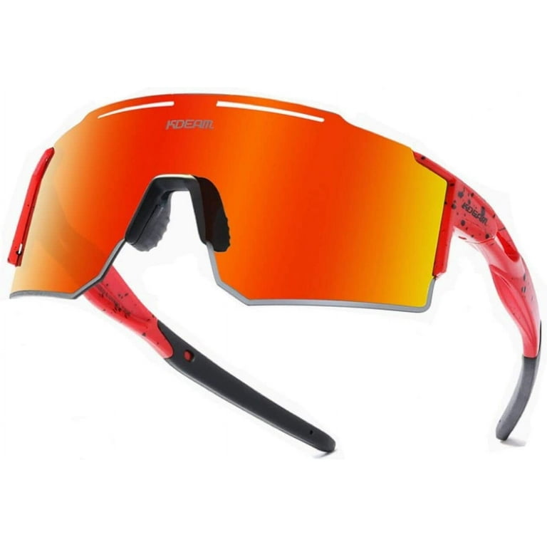 Outdoor Sunglasses TR90 Large Frame One Piece Polarized Sunglasses Men s Outdoor Riding Glasses Windproof Sunglasses Applicable to Skiing Running and Hiking 16 Colors Walmart