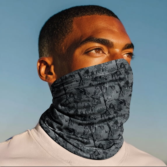 Outdoor Sunshade Cycling Mask, Thin Breathable Chiffon Face Mask Scarf, UV Protection Neck Wrap Turban for Summer, Dustproof Sun Gear, Versatile Gift(One Size,Black)