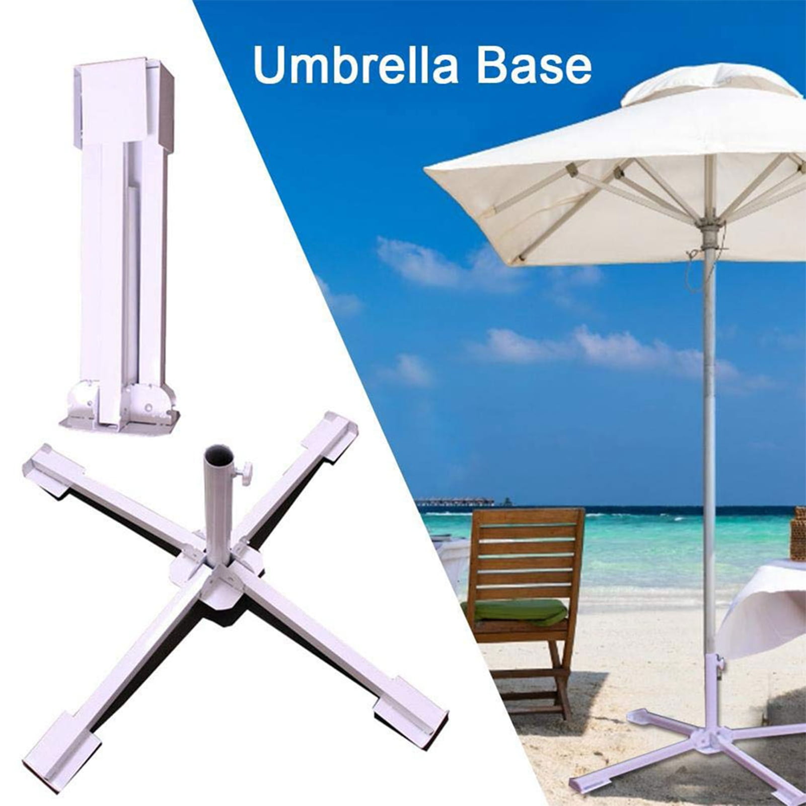 Outdoor Sunshade Patio Umbrella Base Holder Portable Foldable Beach Stand