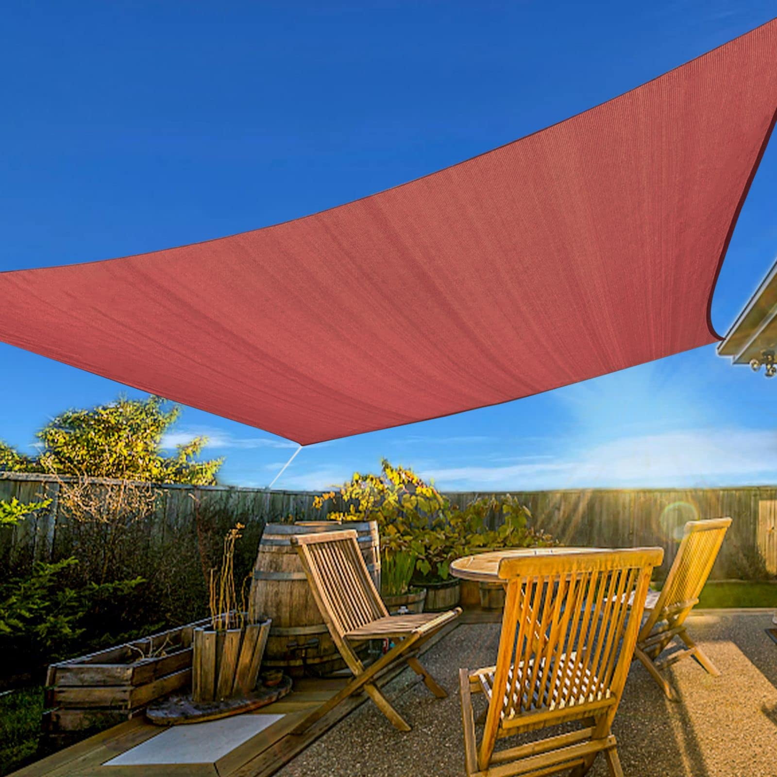 Outdoor Sunshade Sail Canvas Canopies & Privacy Screens Shading for Patio Garden Backyard, 7'x13'