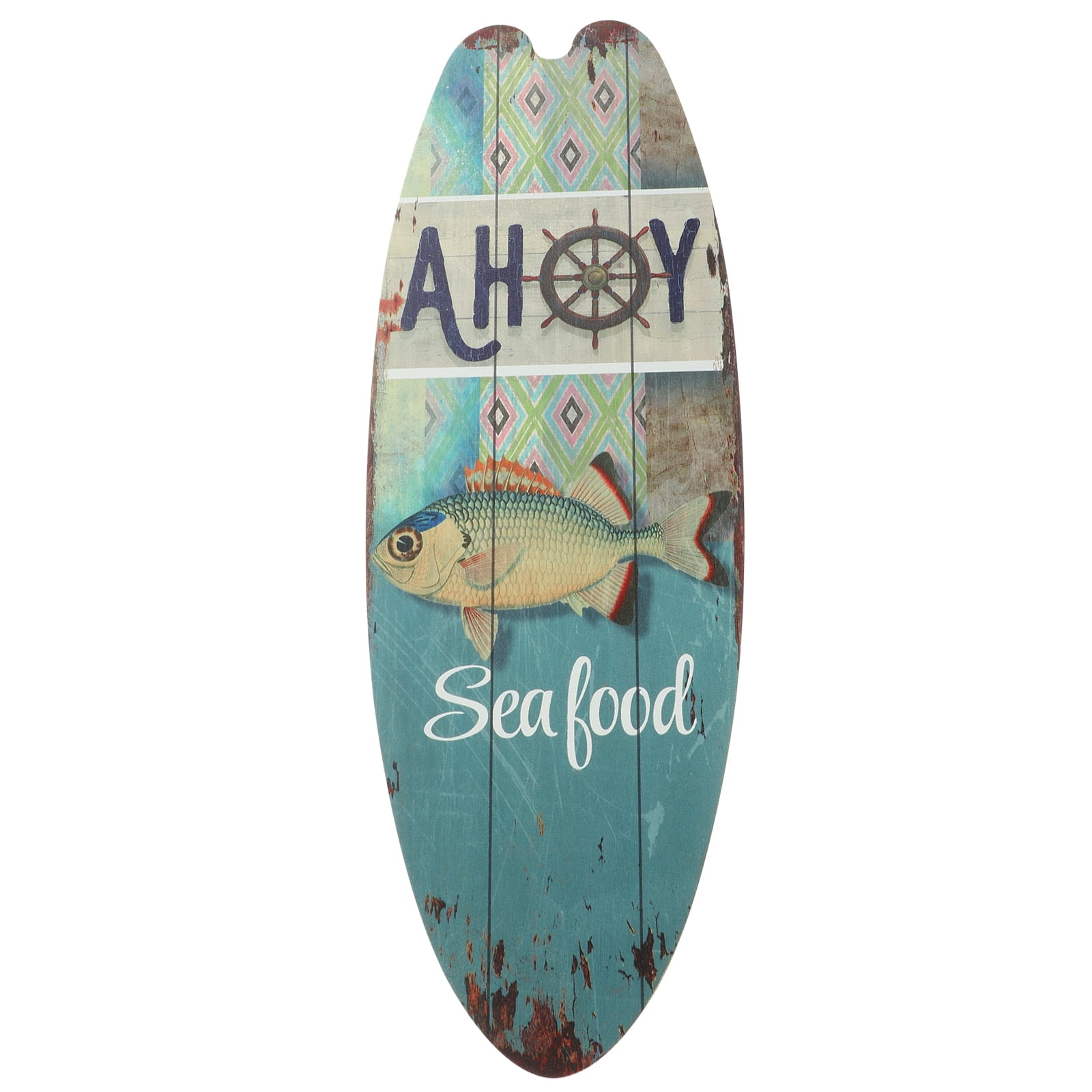 Outdoor Surfboard Decor Beach Vintage Home Summer Sign Seaside Wall