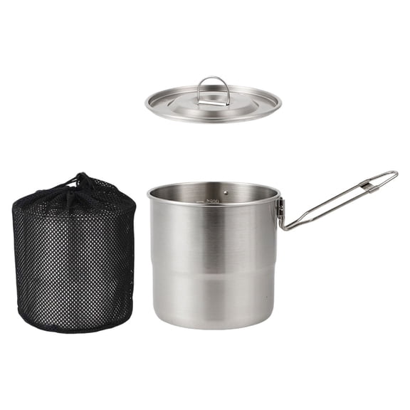 Outdoor Survival Cookware Stainless Steel Fast Heating Camping Cooking Gear