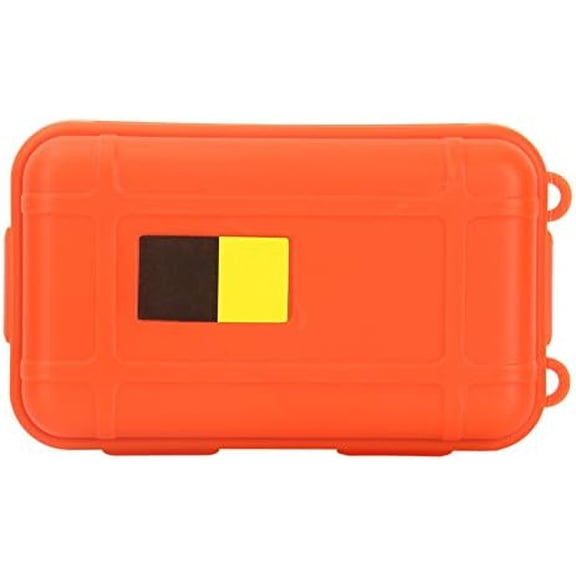 Outdoor Survival Storage Box, Shockproof Box Plastic Tool Box Enclosure Airtight Survival Case Container Storage Travel Sealed Containers Carry Box For Camping Fishing (S, Orange)