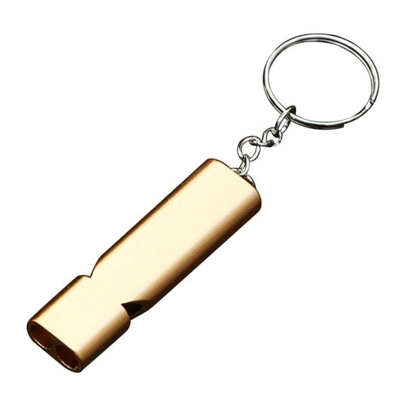 Outdoor Survival Whistle Double Tube High Frequency Aluminum Alloy Emergency Signal Device | Portable Life-Saving Equipment for Hiking Camping Travel | 1 Pack 2.21x0.59x0.31in