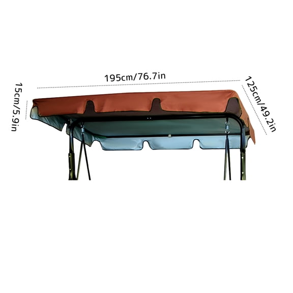 Outdoor Swing Canopy Hammock Swing Glider Canopy Cover Anti-ultraviolet Swing Replacement Top Cover Waterproof