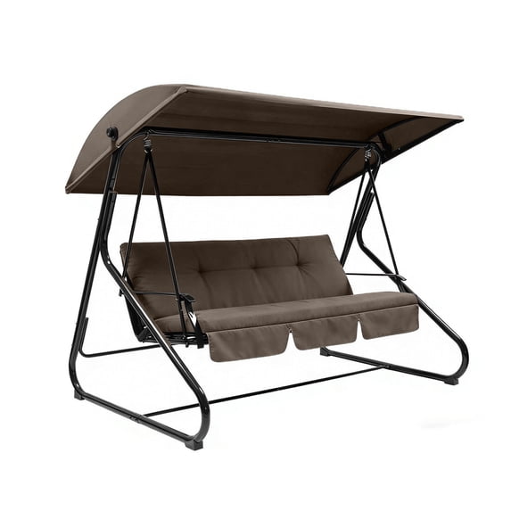 Outdoor Swing Canopy Replacement Cover 76.77 x 48.43 x 8.66 Inch, Waterproof Sun Shade Top for 3 Seater Garden Swing, Heavy Duty Easy Install Fits Most Metal Frame Patio Swings, Outdoor Living