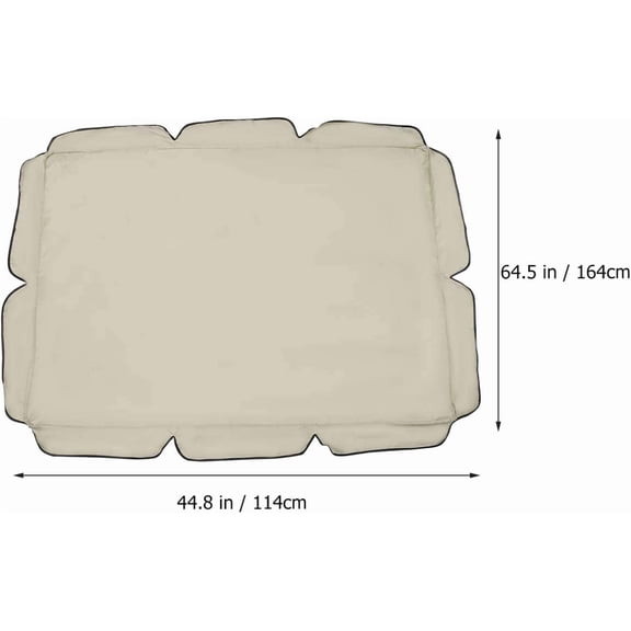 Outdoor Swing Canopy Replacement Cover Beige for 2-3 Seat  Chair Waterproof Sunshade Protection